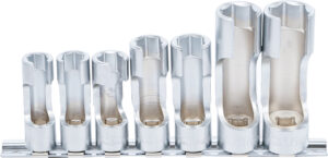 Special-Hylsa-sats, slitsad | 10 mm (3/8") | 10 - 19 mm | 7 delar