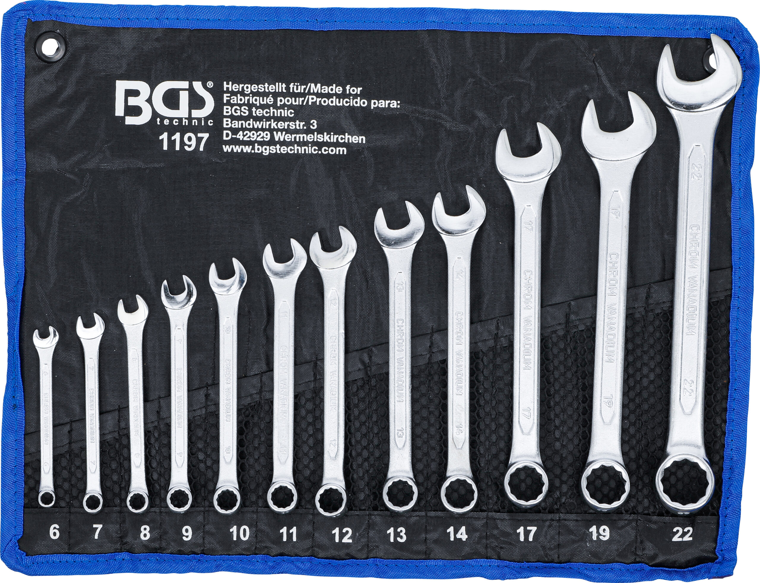 U-ringnyckel-sats | 6 - 22 mm | 12 delar