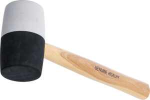 Gummihammare | Hickory-skaft | svart-vitt Huvud | Ø 63 mm | 840 g