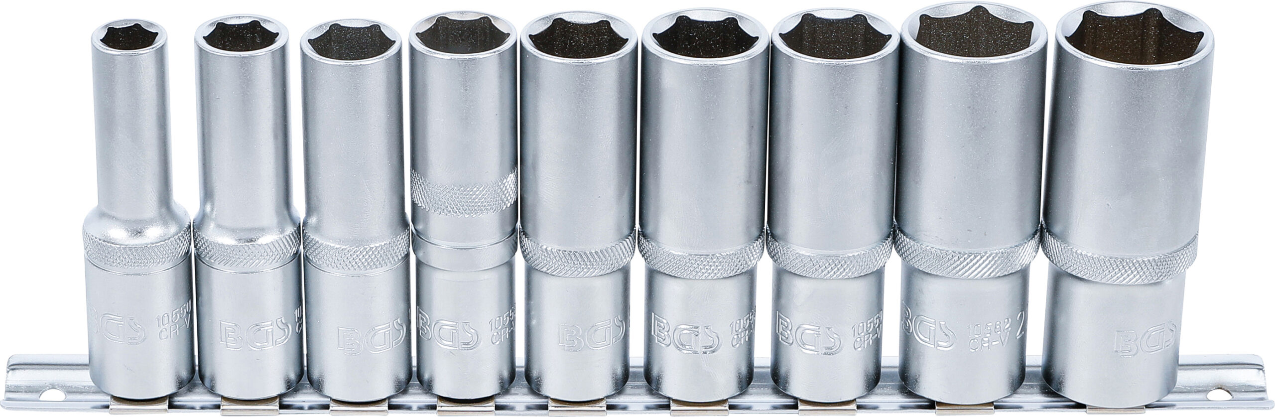 Hylsa-sats Sexkant, djup | 12,5 mm (1/2") | 10 - 24 mm | 9 delar