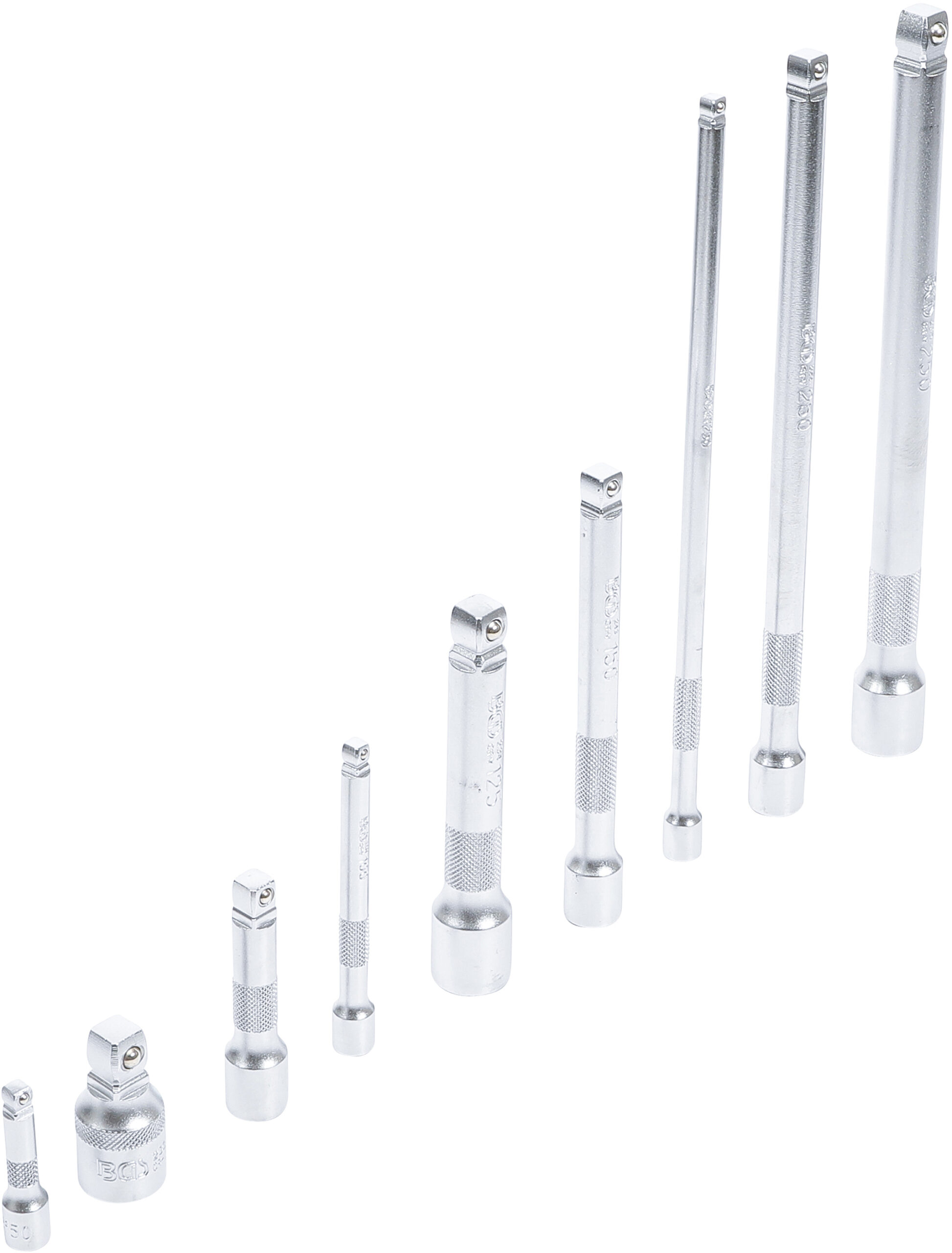 Tippförlängnings-sats | 6,3 mm (1/4"), 10 mm (3/8"), 12,5 mm (1/2") | 9 delar