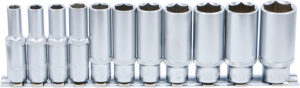 Hylsa-sats Sexkant, djup | 10 mm (3/8") | Tumsstorlekar | 11 delar