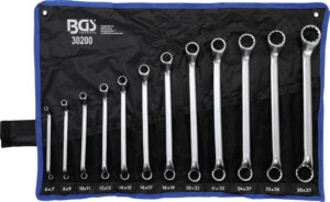 Dubbel-ringnyckel-sats | Djupt bockad | 6 - 32 mm | 12 delar