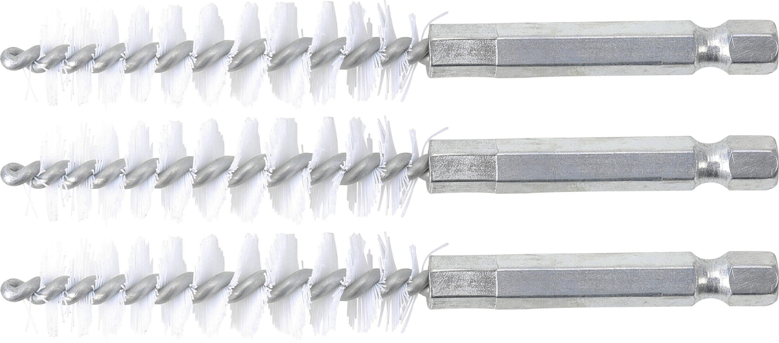 Nylonborste | 13 mm | 6,3 mm (1/4") | 3-delig