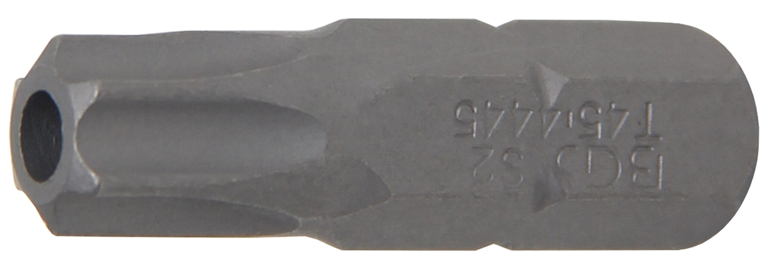 Bit | Längd 30 mm | Yttre sexkant 8 mm (5/16") | T-Profil (för Torx) med borrning T45