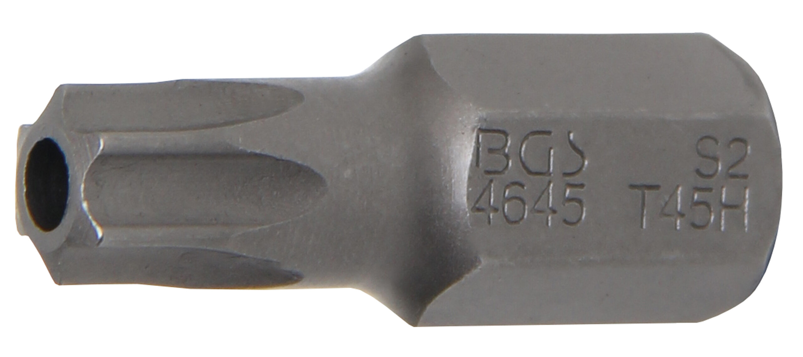 Bit | Längd 30 mm | Yttre sexkant 10 mm (3/8") | T-Profil (för Torx) med borrning T45