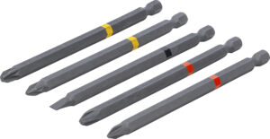 Bit-sats | Yttre sexkant 6,3 mm (1/4") | Krysspår PH, krysspår PZ, spår | Längd 110 mm | 5 delar