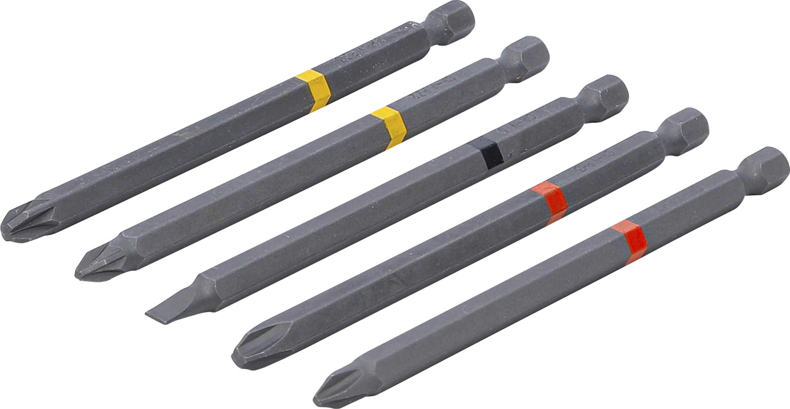 Bit-sats | Yttre sexkant 6,3 mm (1/4") | Krysspår PH, krysspår PZ, spår | Längd 110 mm | 5 delar
