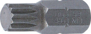 Bit | Längd 30 mm | Yttre sexkant 10 mm (3/8") | Inre mångtandad (för XZN) M10