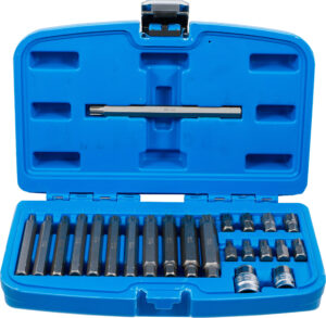 Bit-sats | Yttre sexkant 10 mm (3/8") | Kil-profil (för Ribe) | 22 delar