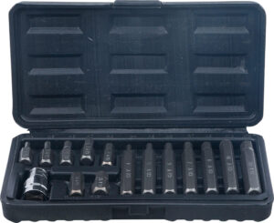 Bit-sats | Yttre sexkant 10 mm (3/8") | Inre sexkant | 15 delar