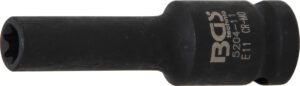 Krafthylsa E-profil, djup | 12,5 mm (1/2") | E11 mm