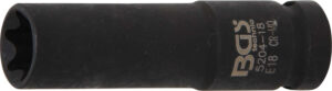 Krafthylsa E-profil, djup | 12,5 mm (1/2") | E18