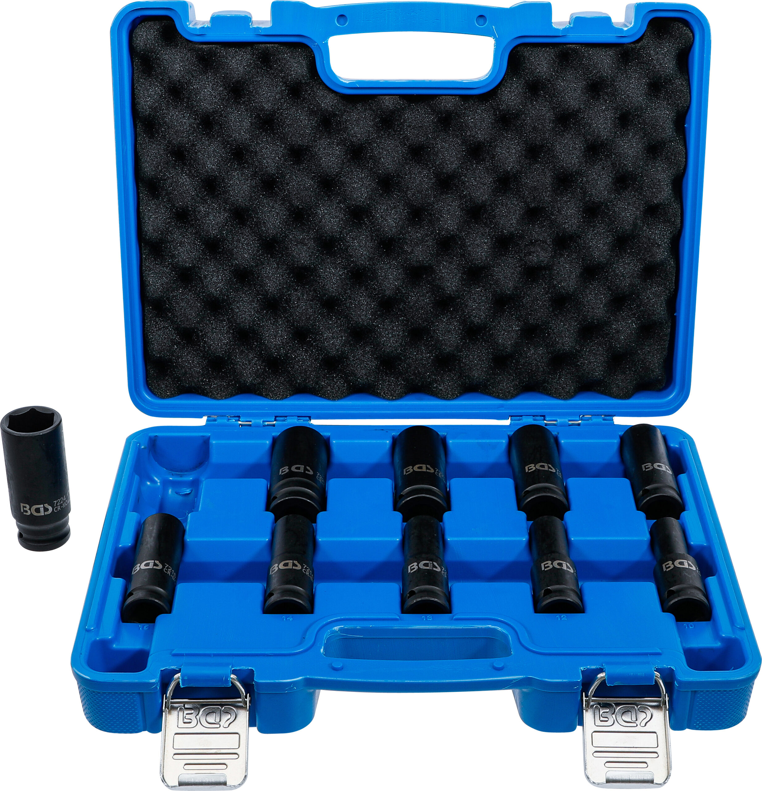 Krafthylsa-sats Sexkant, djup | 12,5 mm (1/2") | 10 - 24 mm | 10 delar