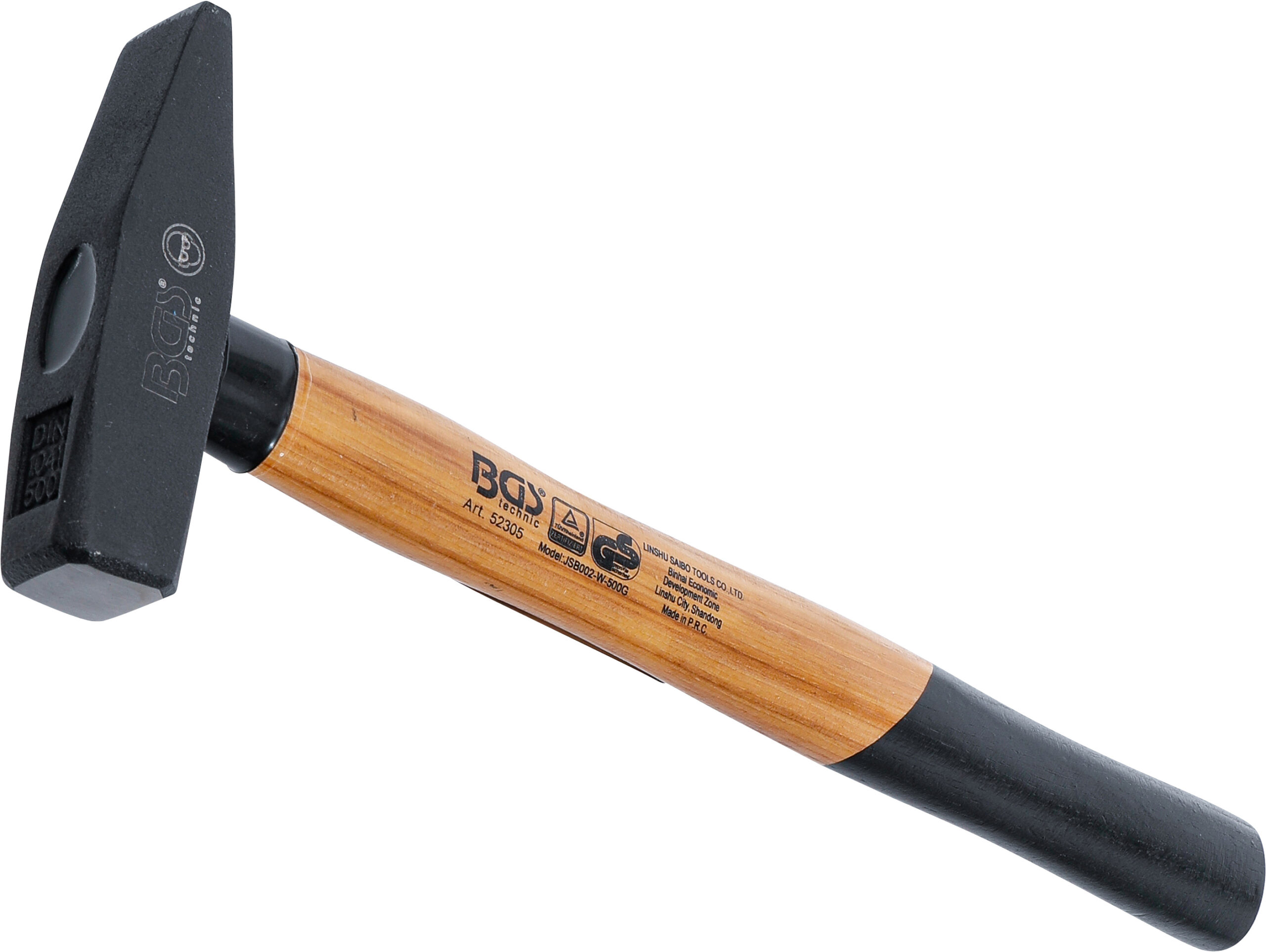 Plåtslagarhammare | Hickory-skaft | DIN 1041 | 500 g