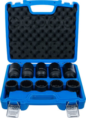 Krafthylsa-sats | Tolvkant | Inre fyrkant 12,5 mm (1/2") | 32 - 36 mm | 10 delar
