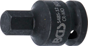 Kraft-Bit-Insats | Längd 42 mm | 12,5 mm (1/2") | Inre sexkant 12 mm