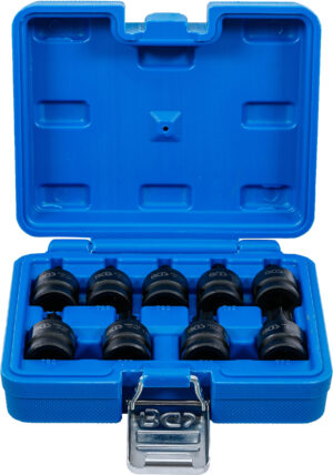 Kraft-Bit-Insats-sats | 12,5 mm (1/2") | T-Profil (för Torx) T20 - T70 | 9 delar