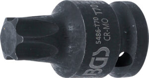 Kraft-Bit-Insats | Längd 42 mm | 12,5 mm (1/2") | T-Profil (för Torx) T70