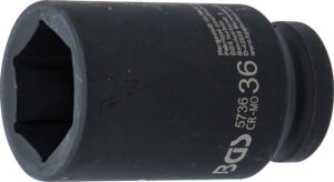 Krafthylsa Sexkant, djup | 20 mm (3/4") | 36 mm