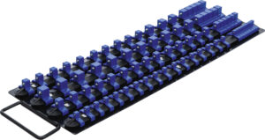 Hållarskena-sats för hylsor | Med 80 Clips | För hylsor 6,3 mm (1/4"), 10 mm (3/8"), 12,5 mm (1/2")