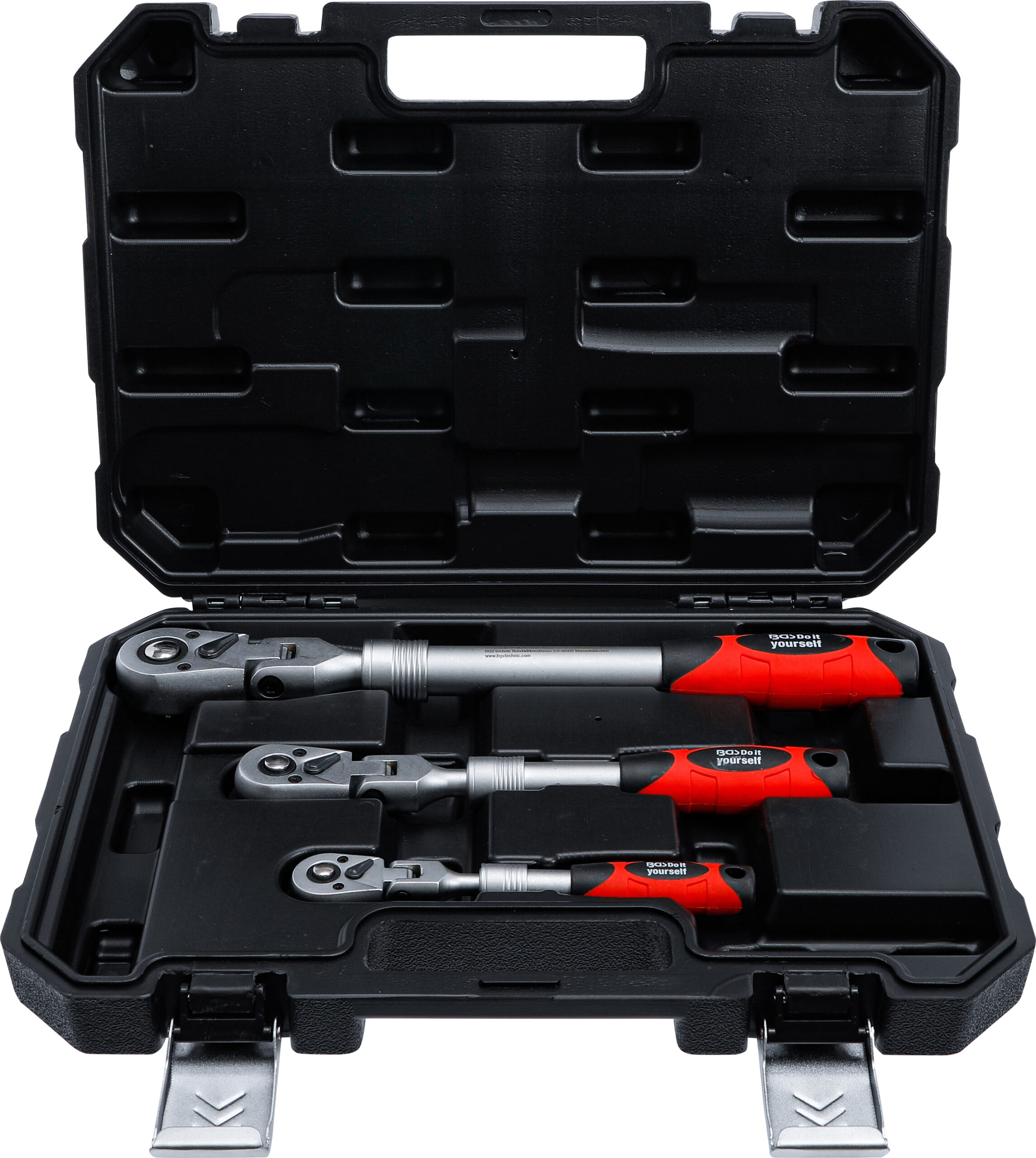 Omställbart Spärrhandtag-sats | utdragbart, vinkelbart | 6,3 mm (1/4") - 10 mm (3/8") - 12,5 mm (1/2") | 3 delar