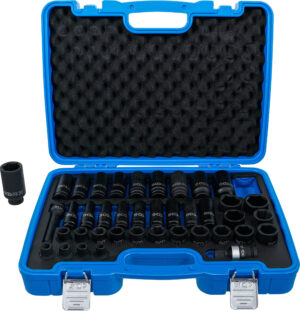 Krafthylsa-sats Sexkant | 12,5 mm (1/2") | 9 - 30 mm | 40 delar
