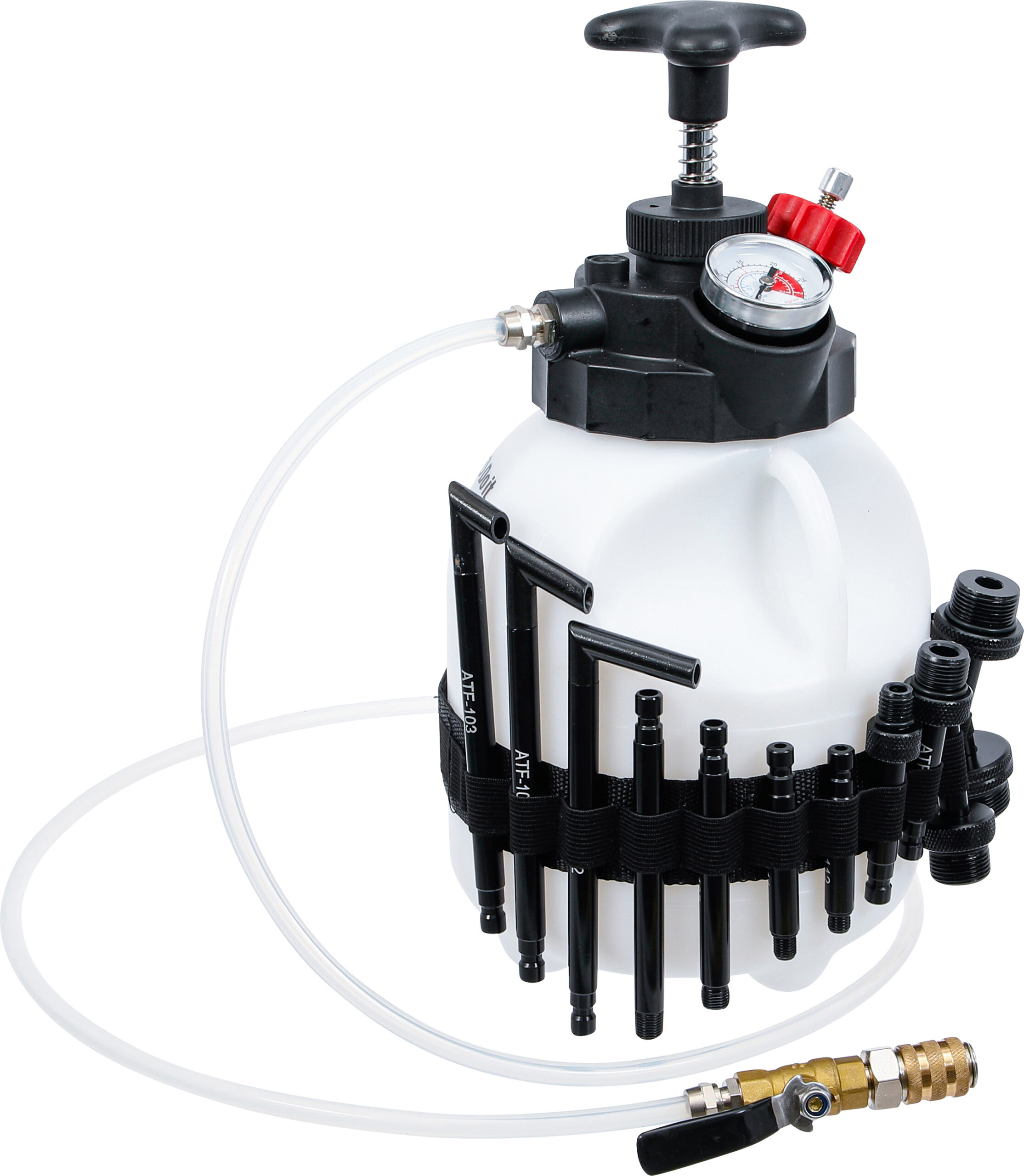 Oljepåfyllare med handpump | med 12 adaptorer | 3 l