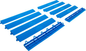 Plastkakel-kantelement-sats | Klick-system | 400 x 55 x 15 mm | 10 delar