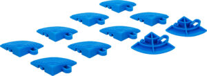 Plastkakel-hörnelement-set | Klick-system | 57 x 57 x 18 mm | 10 delar