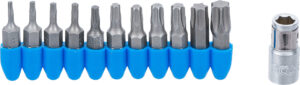 Bit-sats | Yttre sexkant 6,3 mm (1/4") | T-Profil (för Torx) | 11 delar