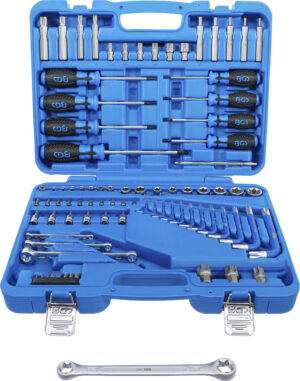 Verktygsortiment | 6,3 mm (1/4") + 12,5 mm (1/2") | E-Profil / T-Profil (för Torx) | 84 delar