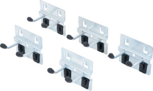 Dubbelkrok-sats | 40 mm | För skåpvägg-system | 5 delar