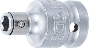 Bit-Adapter med spärrkula | Inre fyrkant 12,5 mm (1/2") | Inre sexkant 6,3 mm (1/4")