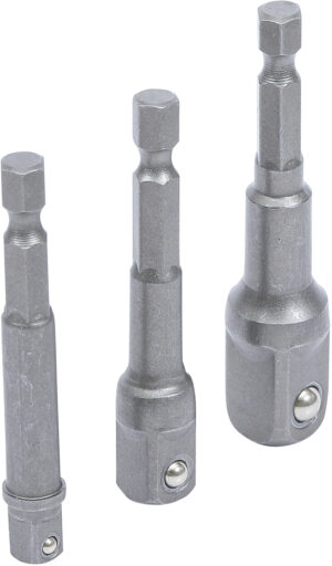 Adaptersats för borrmaskiner | 6,3 mm (1/4") | 6,3 mm (1/4") / 10 mm (3/8") / 12,5 mm (1/2") | 3 delar