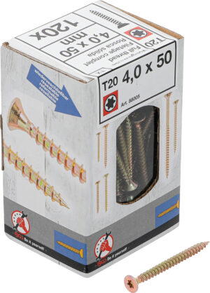 Universalskruv | T-Profil (för Torx) T20 | 4,0 x 50 mm | 120 st.