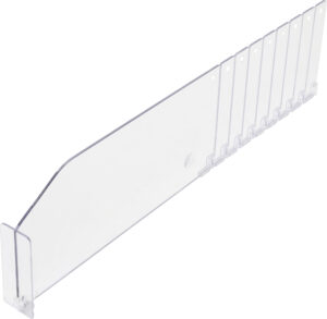 Plast-skiljare | transparent | 285 / 480 x 120 mm