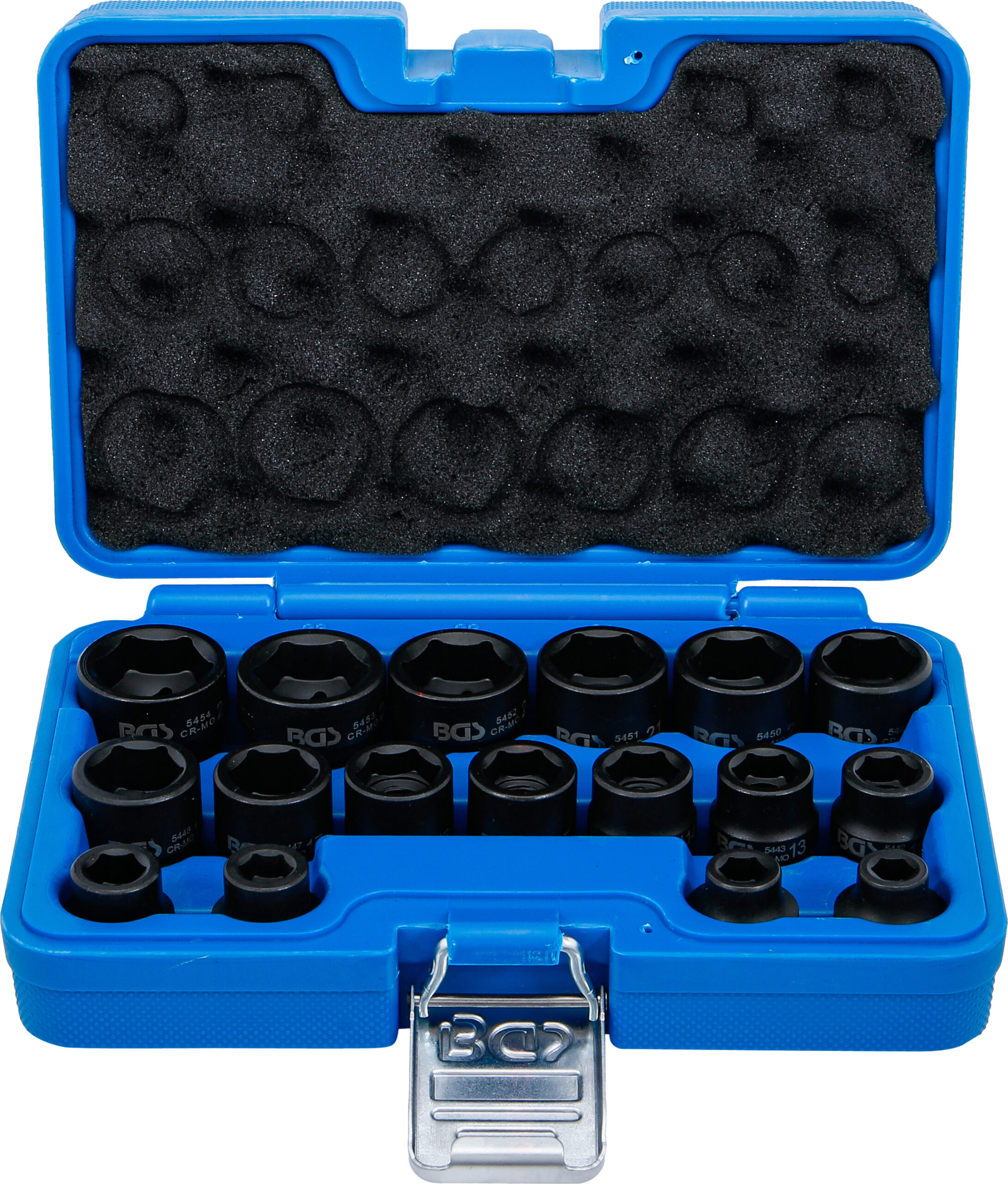 Krafthylsa-sats Sexkant, extra platt | 12,5 mm (1/2") | 8 - 24 mm | 17 delar
