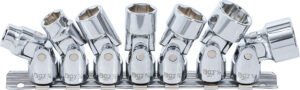 Ledad-Hylsnyckel-sats | 10 mm (3/8") | 3/8" - 3/4" | Tumsstorlekar | 7 delar