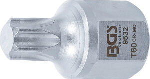 Flerspårsrem-Bit-Insats | 12,5 mm (1/2"), yttre sexkant 22 mm | T-Profil (för Torx) T60