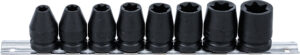Krafthylsa-sats E-profil | Inre fyrkant 12,5 mm (1/2") | E10 - E24 | 8 delar